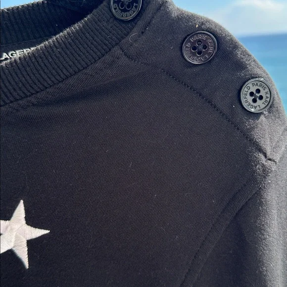 Karl Lagerfeld Monochrome Striped Pullover - Picture 4 of 8